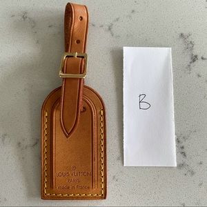 Louis Vuitton Vachetta Leather Luggage Tag Small